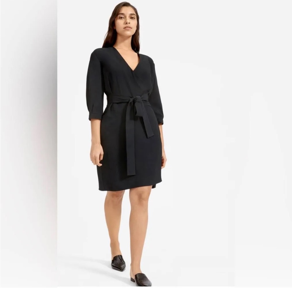Everlane go weave wrap dress mini